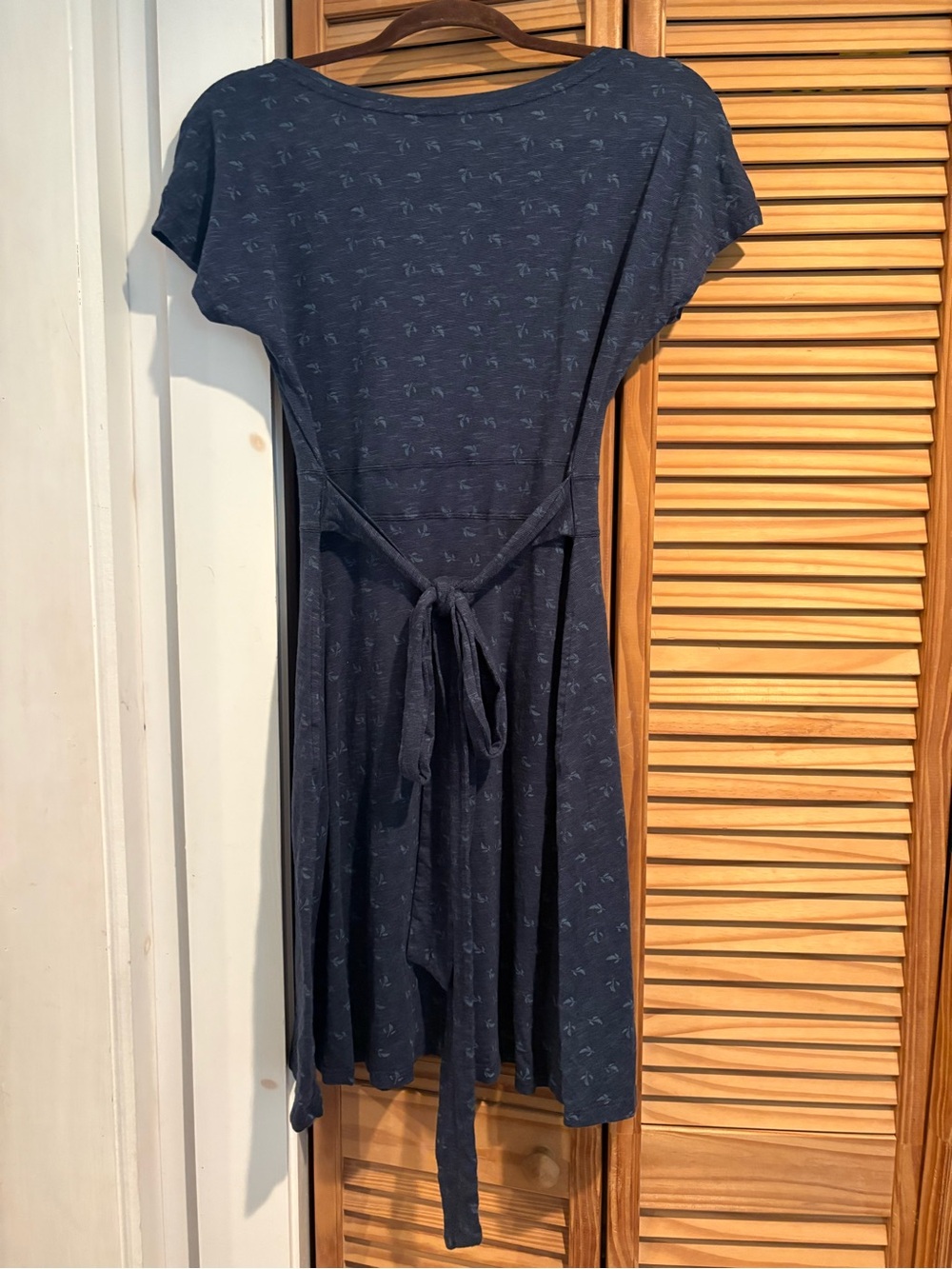 Toad & Co Women’s short sleeved dress Navy Knee Length Organic Cotton Summer - Picture 6 of 7